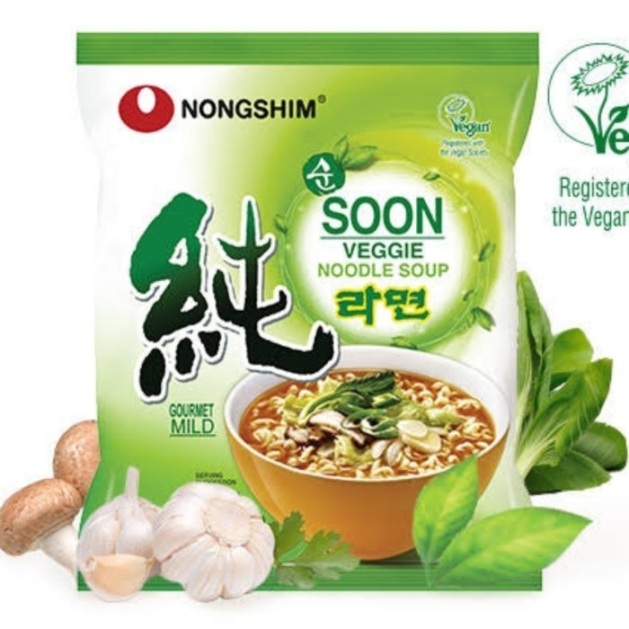 

mie nongshim soon veggie Ramyun 112gr/Mie korea Nongshim