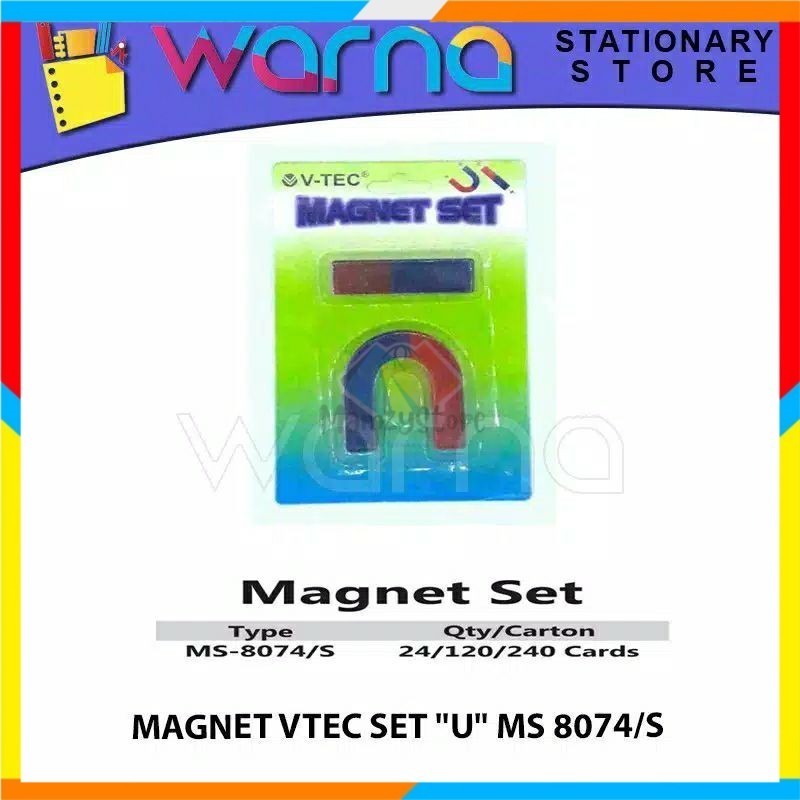 

Magnet set U batang kecil V-TEC MS-8074/S