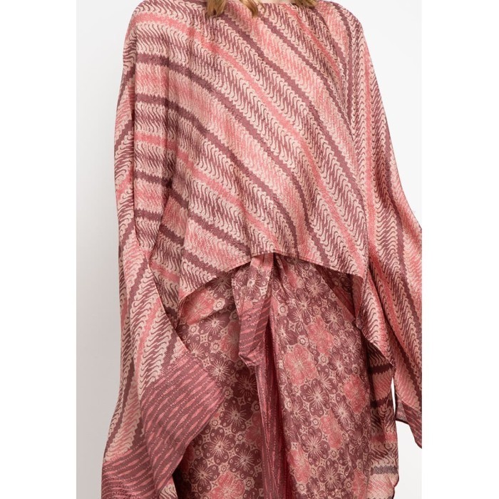 Nayara Batik Outer batik set pink zemira / Kaftan Set / Dress Pesta
