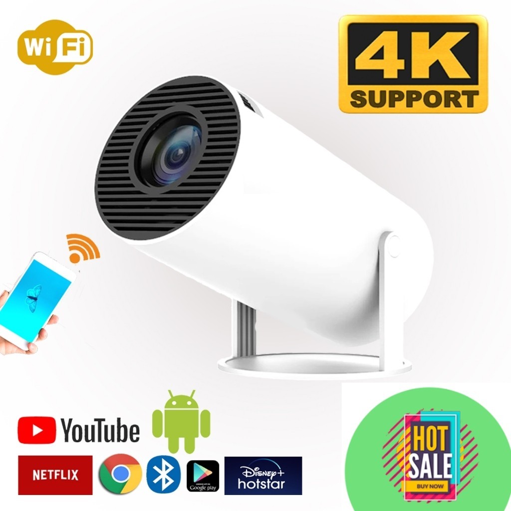 Decos Proyektor Android 4K Wifi Bluetooth / Proyektor Wifi Mini / Proyektor Murah / Projector / Info