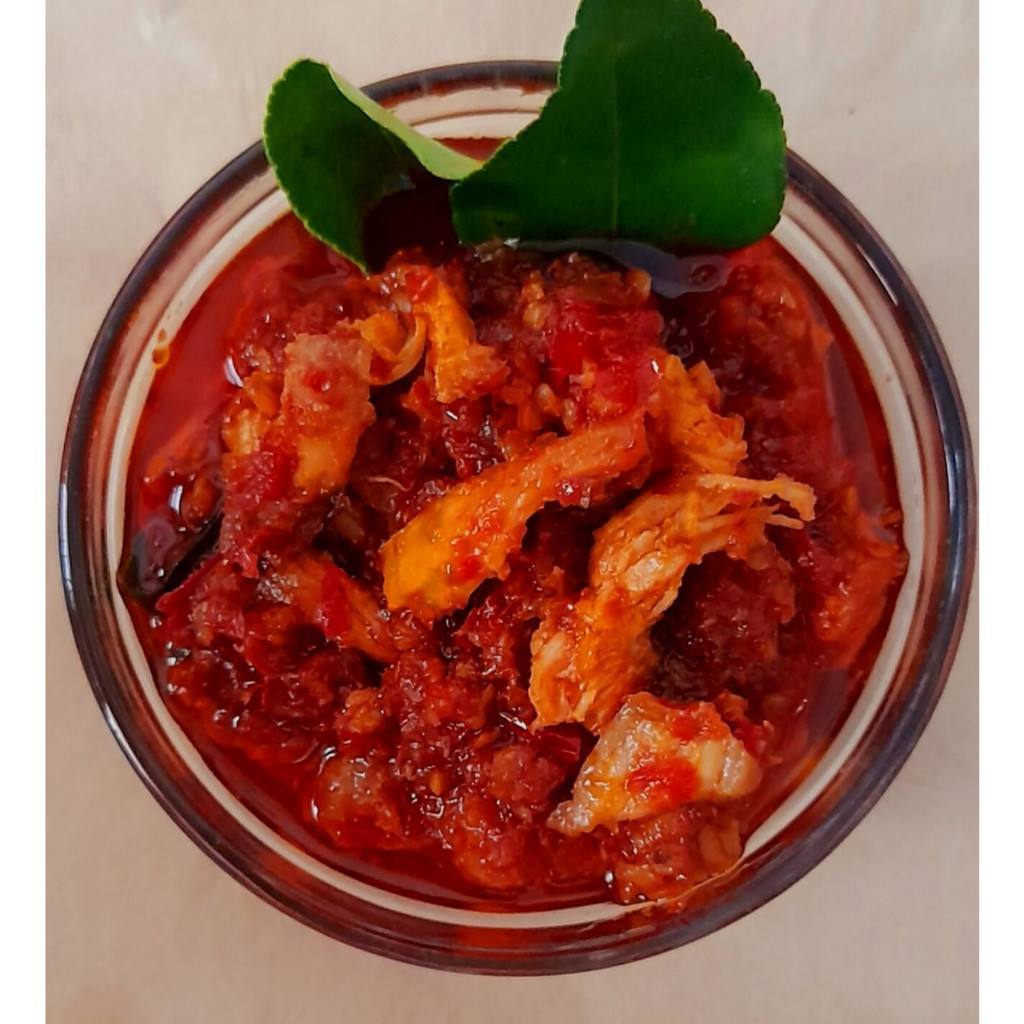 

Ayam Suwir Sambal 200 Gram Pedas Manis Nagih Kemasan Botol