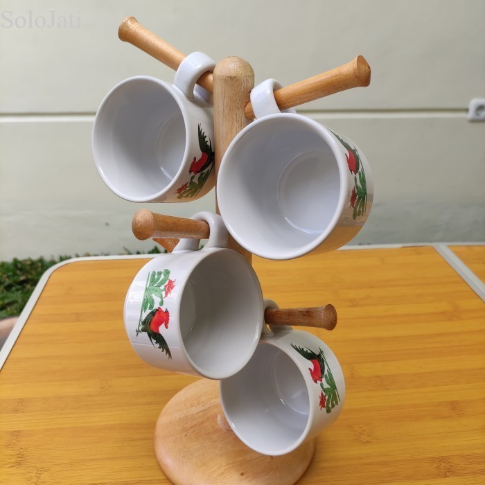 

Mug Holder Kayu KECIL / Gantungan Cangkir Kayu KECIL murah