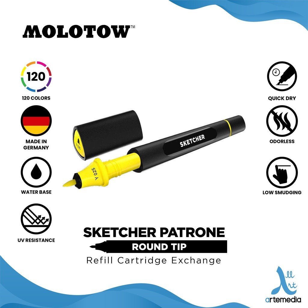 

Refill Cartridge Exchange Molotow Sketcher Patrone Round Tip - 3/3