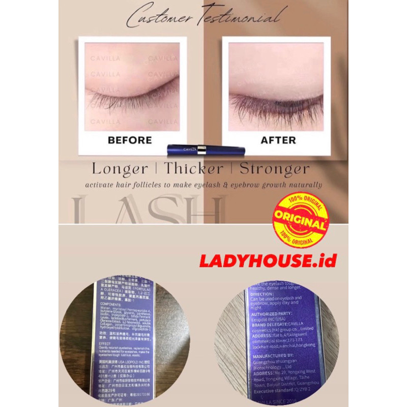 CAVILLA eyelash serum / CAVILLA hair tonic 100% authentic USA