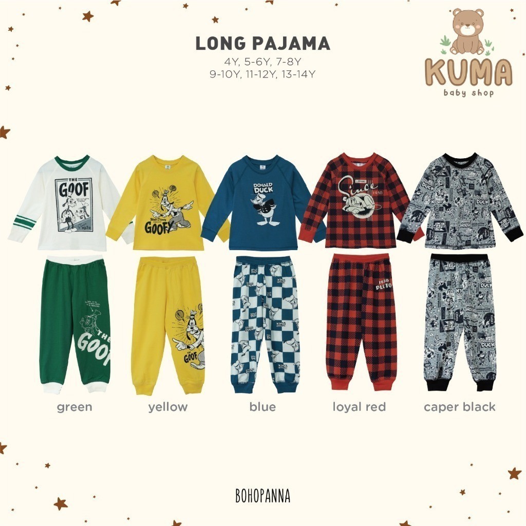 BOHOPANNA - BOHOPANNA X DISNEY - LONG PAJAMA - Setelan Piyama Anak