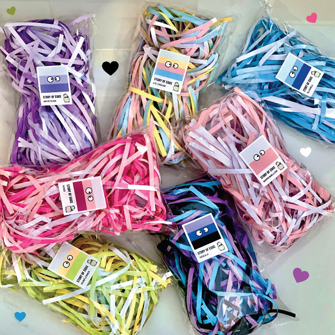 

Ombre Mix Colors Premium quality shredded paper l kertas cacah aesthetic hampers l kertas serut l kertas sobek untuk packing 20 gram