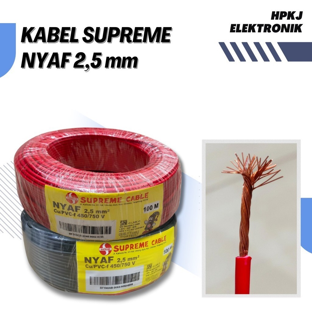 Kabel Supreme NYAF 2.5 mm Supreme  NYAF 2,5 mm Eceran