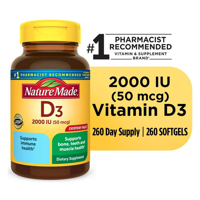 Nature Made D3 1000 IU 25mcg (REPACK) 100SOFTGELS // VITAMIN C SHARE JAR