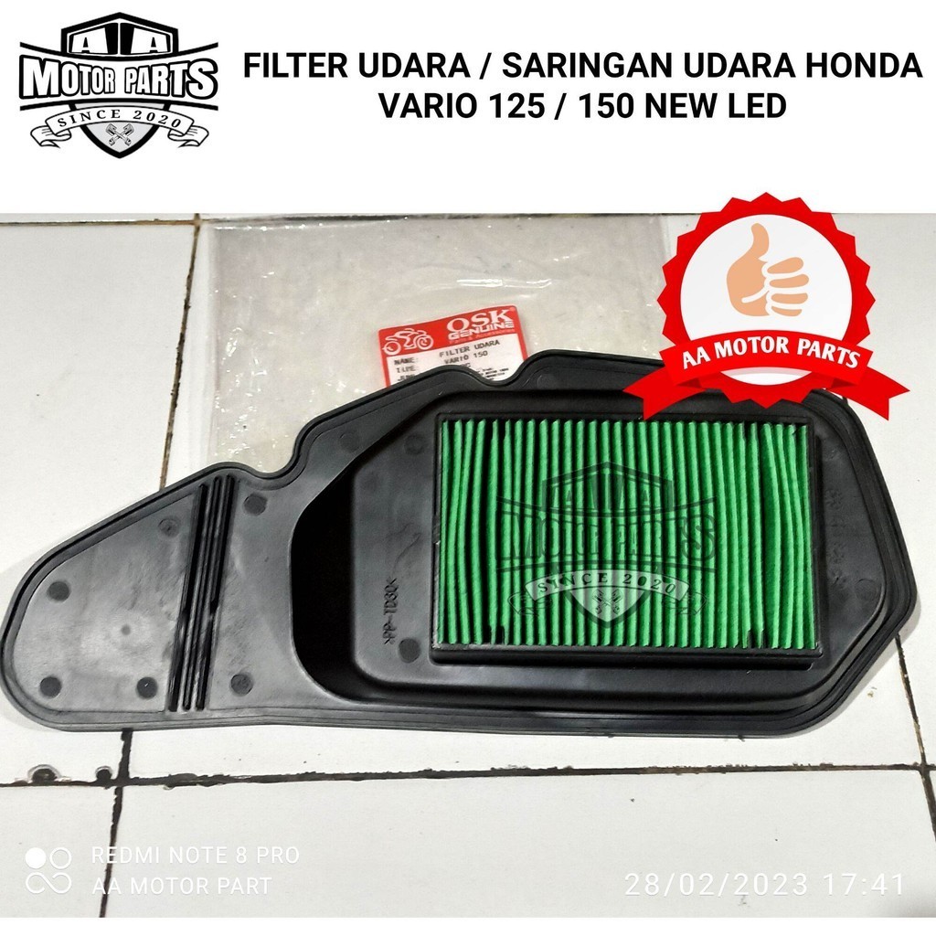 FILTER SARINGAN UDARA HONDA VARIO 125 NEW LED 2018 2019 2020 2021 2022