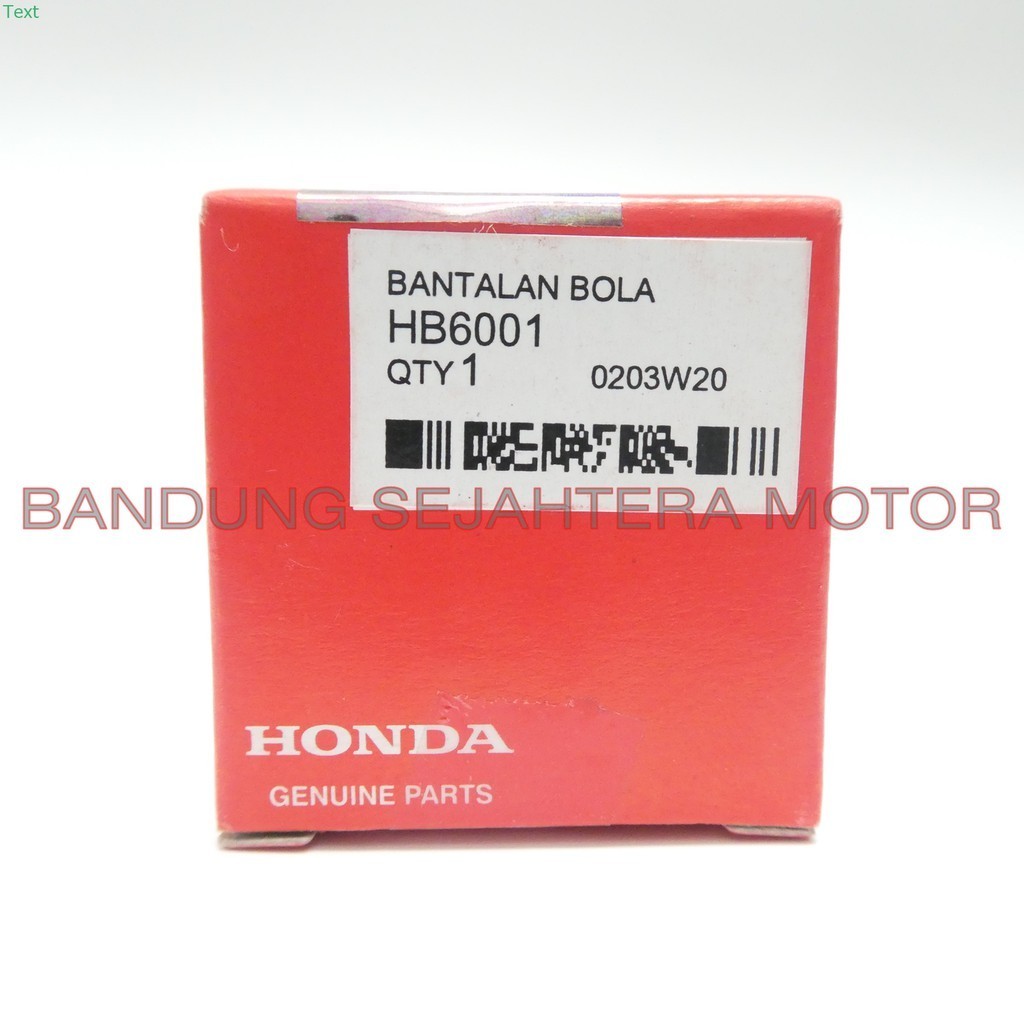 BEARING LAHER LAKER UNTUK MOTOR HONDA 6001 (HB6001) ORIGINAL AHM