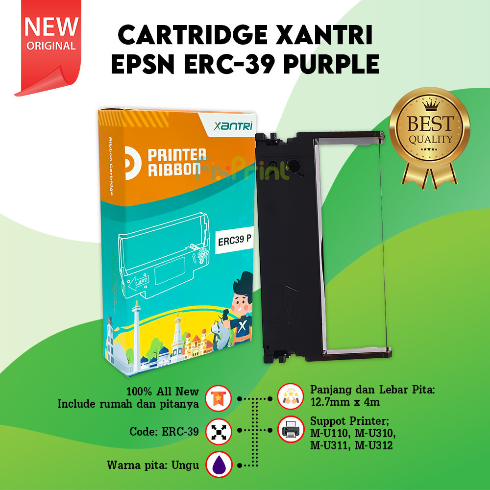 Ribbon Refil Cartridge ERC39 ERC 39 ERC-39 Printer MU110 MU310 MU311 MU312 Murah ERC39 Compatible Xa