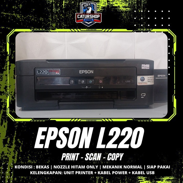 Printer Epson L220 (Print, Scan, Copy) All in One Bekas Mesin Normal