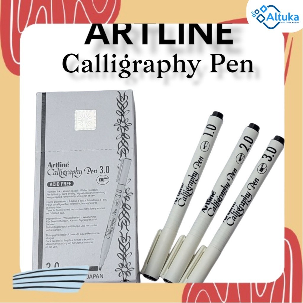 

Drawing Pen / Pen Calligraphy / Bolpoint Calligraphy Artline 1,0 2,0 3,0