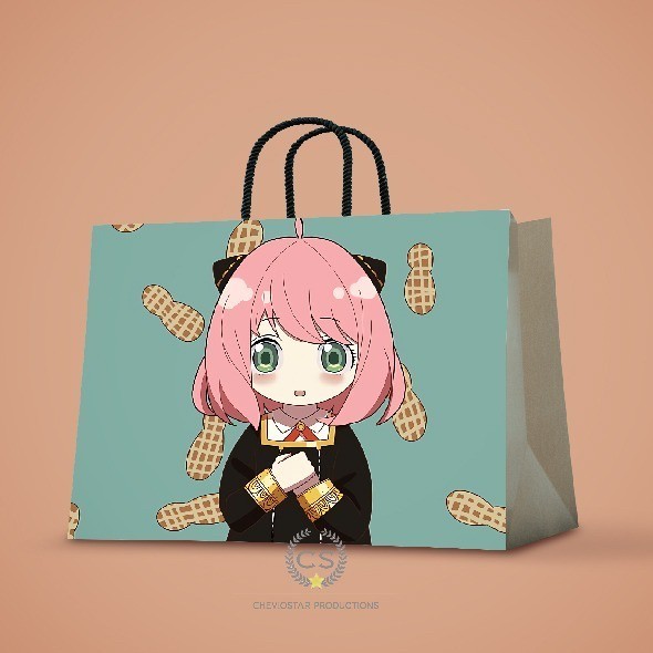 

Andriant Paper bag Spy x family Anya Forger Goodie bag Tas kado Tas kertas - 1, M