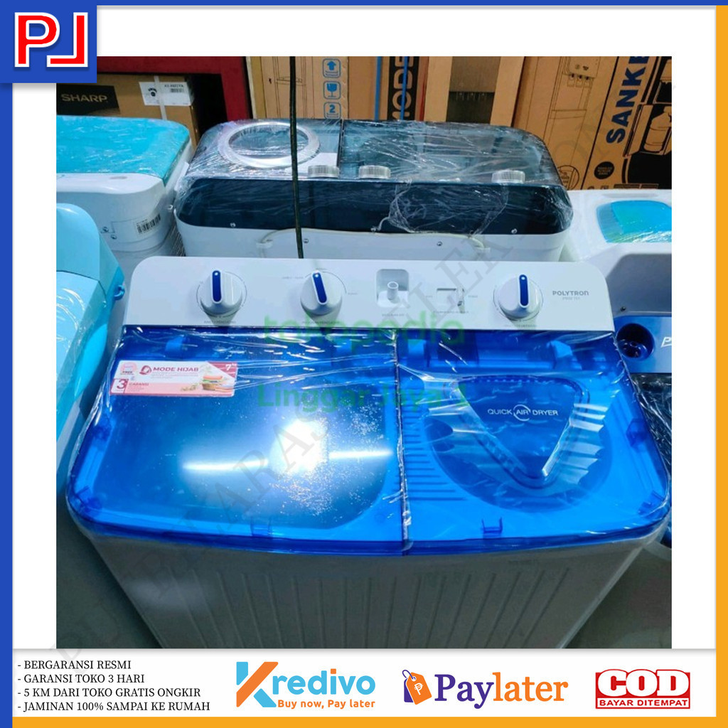 MESIN CUCI 2 TABUNG POLYTRON SAMBA 7 KG PWM 701