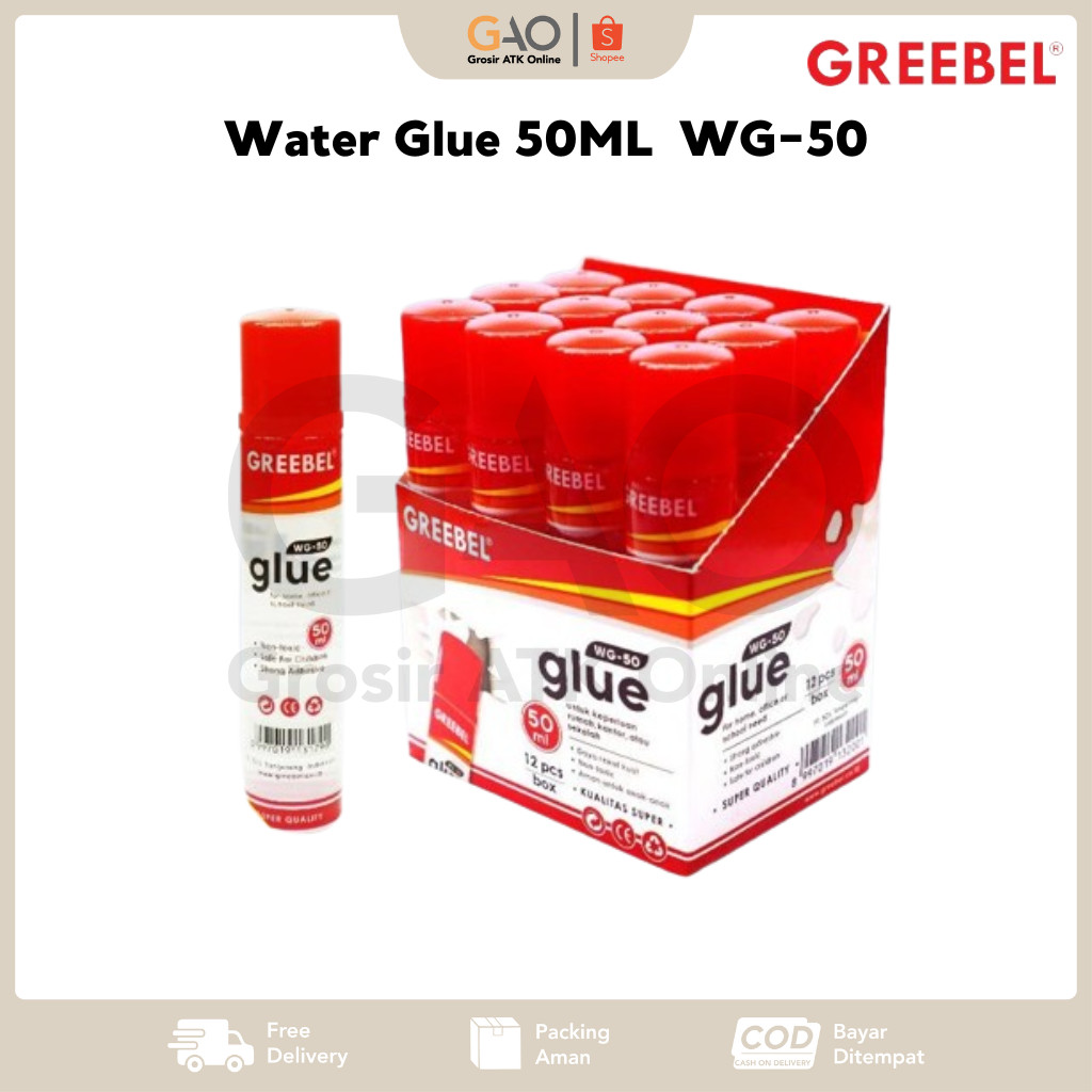 

Water Glue Greebel 50ML / Lem Perekat Kertas Cair Greebel WG-50