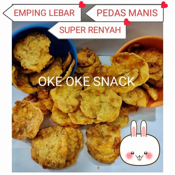 

Terbaru Emping Pedas Manis Lebar /Emping Besar/Emping Lebar Renyah 1000gram