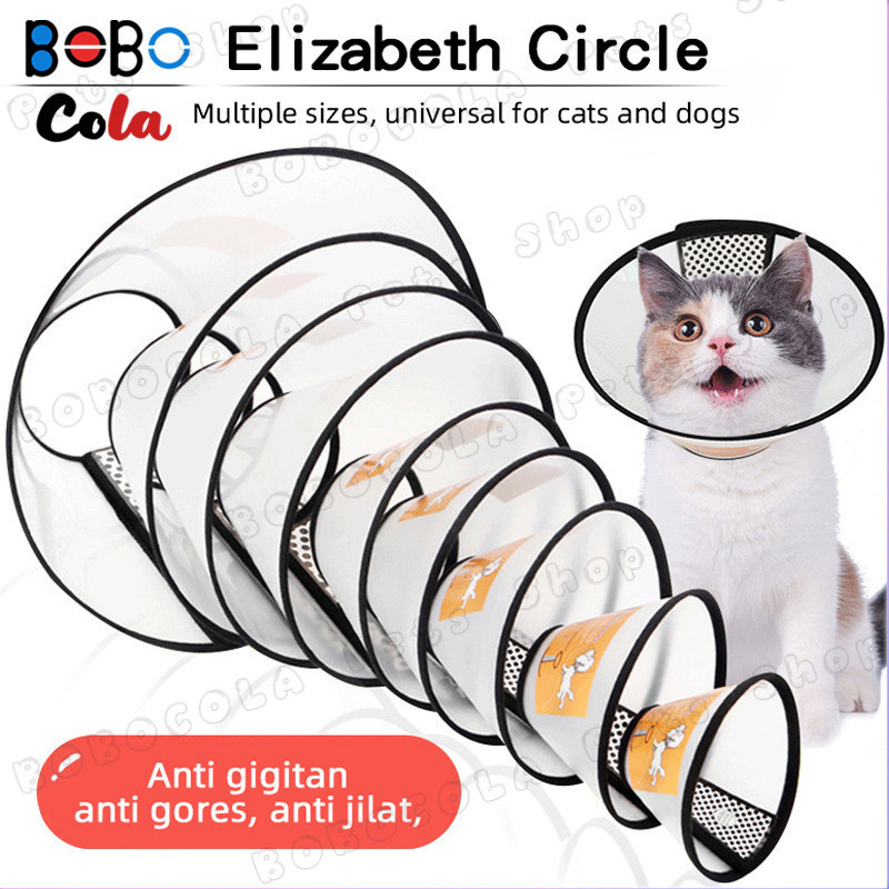 Collar Kucing Leher Kucing Anti Jilat Corong Kucing Collar Anjing Jumbo Pet Collar Neck Accessories