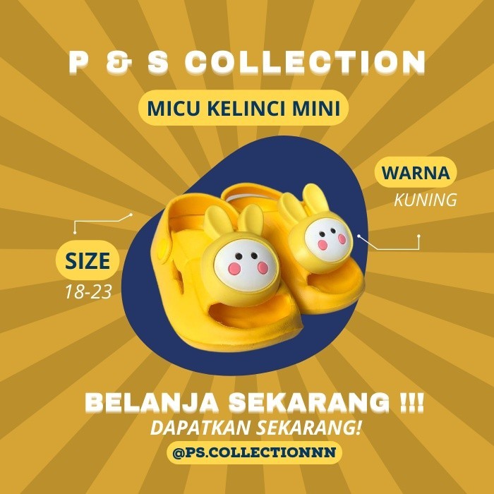 [0-2 Tahun]Sandal Anak Perempuan Laki Laki Karet Kelinci Beruang Morego/Sandal Selop Sandal Anak Wan
