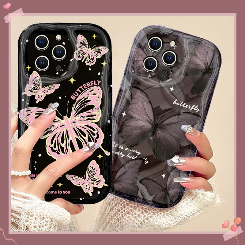 【Murah】 Cewe Soft Silicone Kupu-Kupu Clear Case Butterfly Android Casing hp INFINIX HOT 8 9 9Play 12