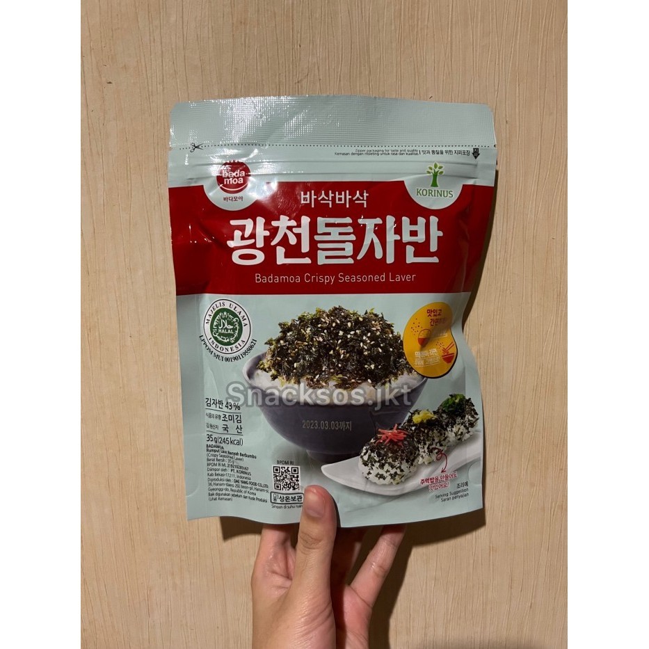 

Sale Korinus Badamoa Crispy Sprinkle Seaweed Laver Spicy Original Green Tea - BADAMOA ORI