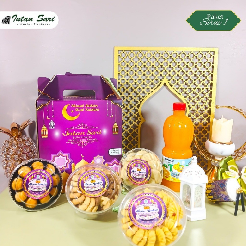 

DISKON PAKET KUE KERING INTAN SARI PAKET SIRUP SATU ISI KUE KERING 4 TOPLES