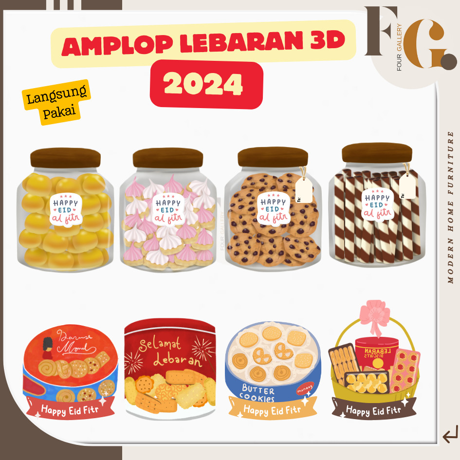 

(Langsung Kirim) FGY - Amplop Lebaran 2025 3D Viral 2 Sisi Amplop Unik Lucu Amplop Idul Fitri