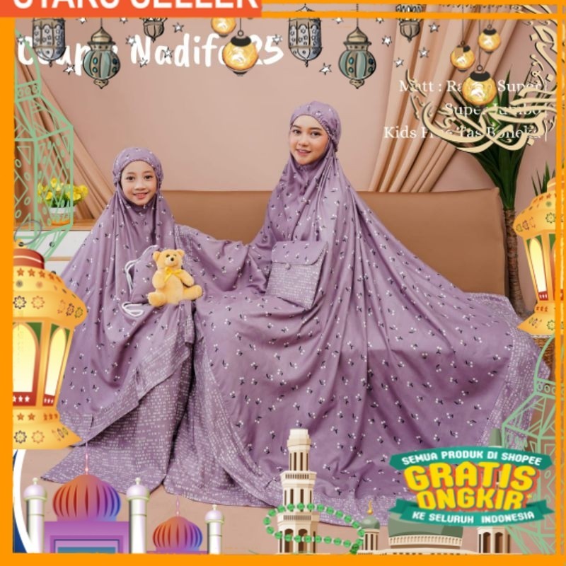 NEW ARRIVAL Mukena Couple Ibu dan Anak Kembaran Nadifa Alesha Original Aliyah Solo Ecer Grosir TERMU