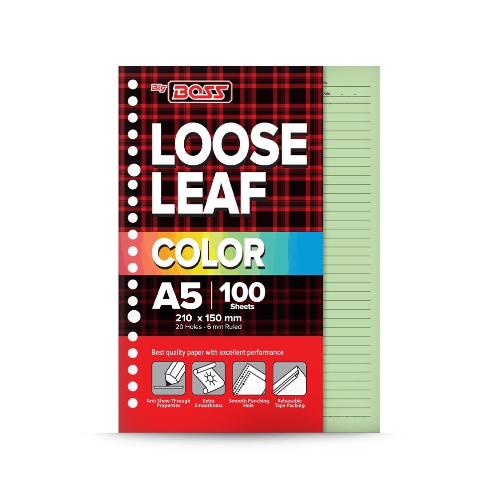 

[Stationery Spectrum] BigBoss Loose Leaf A5 100 Lembar Green BBO LL 100 A5 190