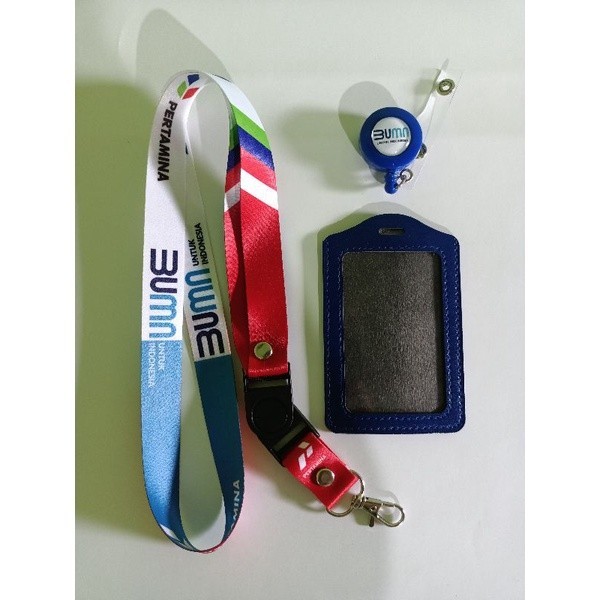 

[READY STOK] Tali id card PERTAMINA BUMN satuan lanyard printing