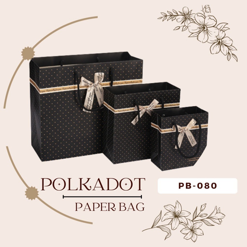 

PB080 - PAPER BAG JUMBO MOTIF POLKADOT PREMIUM TAS HAMPERS KADO GIFT KANTONG GOODIE