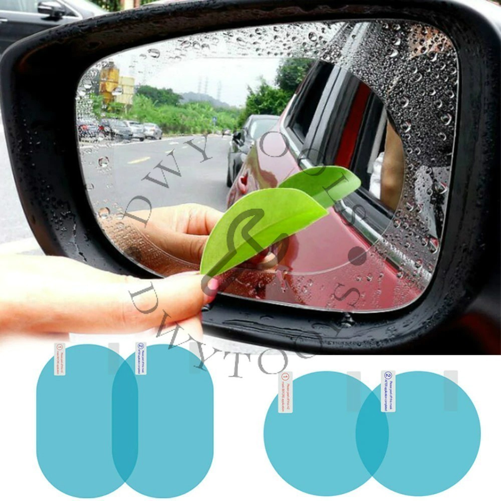 Sticker Oval Kaca Spion Rainproof Waterproof 2 PCS ANTI EMBUN FOG MIRROR