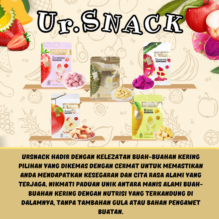 

Ursnacks Freeze Dried Cemilan Keripik Aneka Buah Kering per Pouch -