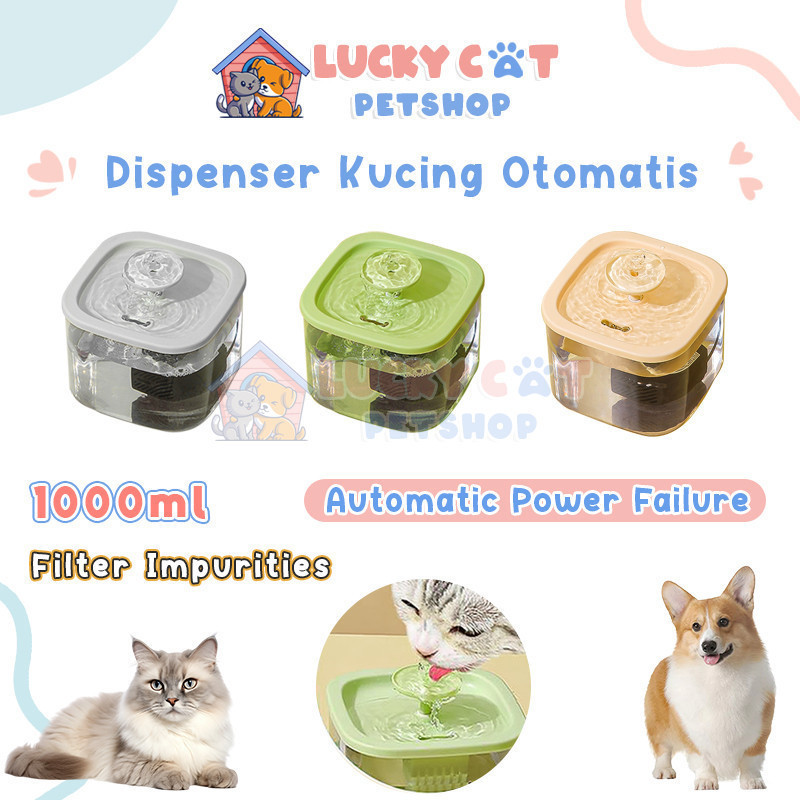 Dispenser Kucing Otomatis Tempat Minum Kucing Anti Tumpah Dispenser Kucing Otomatis