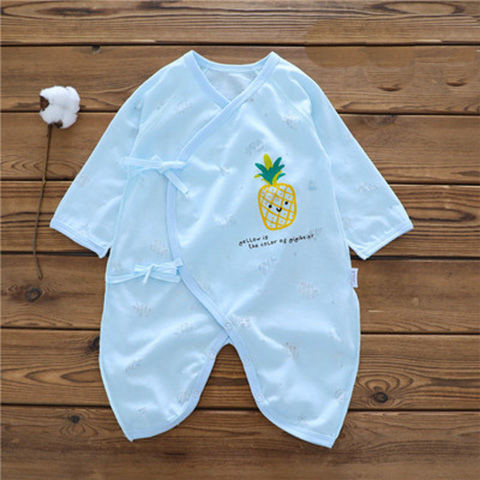 Newborn baby clothes, newborn pure cotton, summer pajamas, thin rompers, crawling clothes, men's and