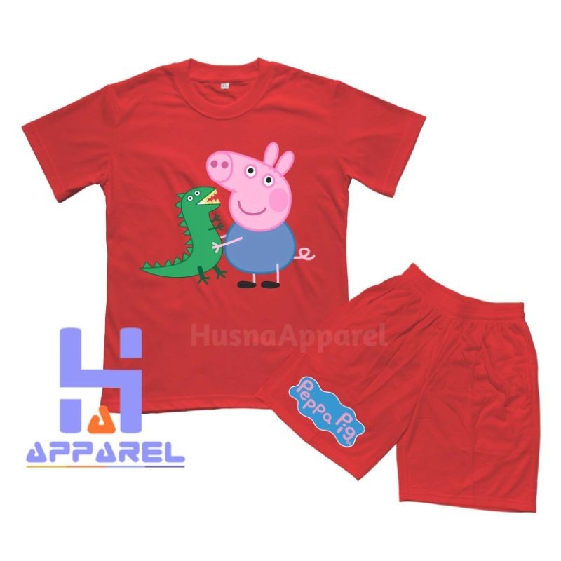 BAJU ANAK KAOS ANAK SETELAN PEPPA PIG