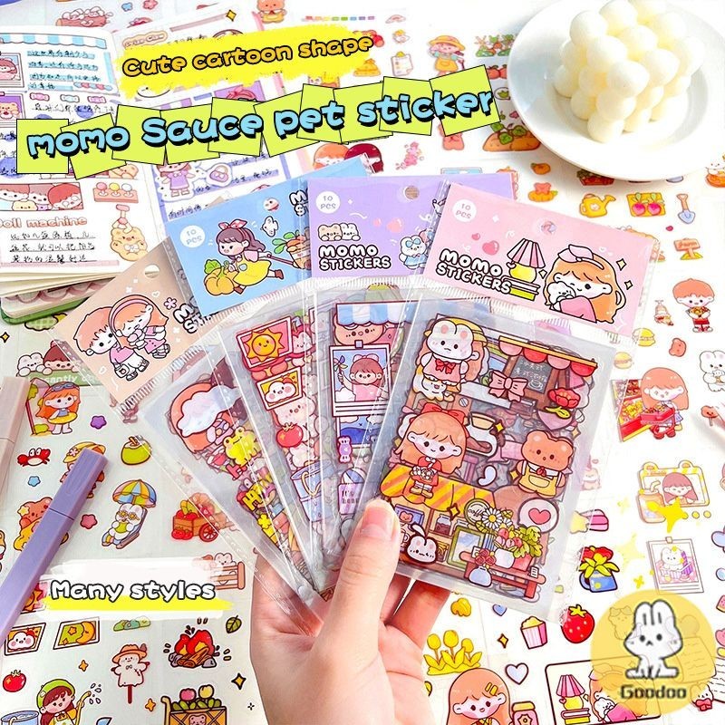 

Stiker Buku Tempel Kartun PET Tahan Air Ponsel Cangkir Air Dekorasi Stiker Karakter DIY - GOOD