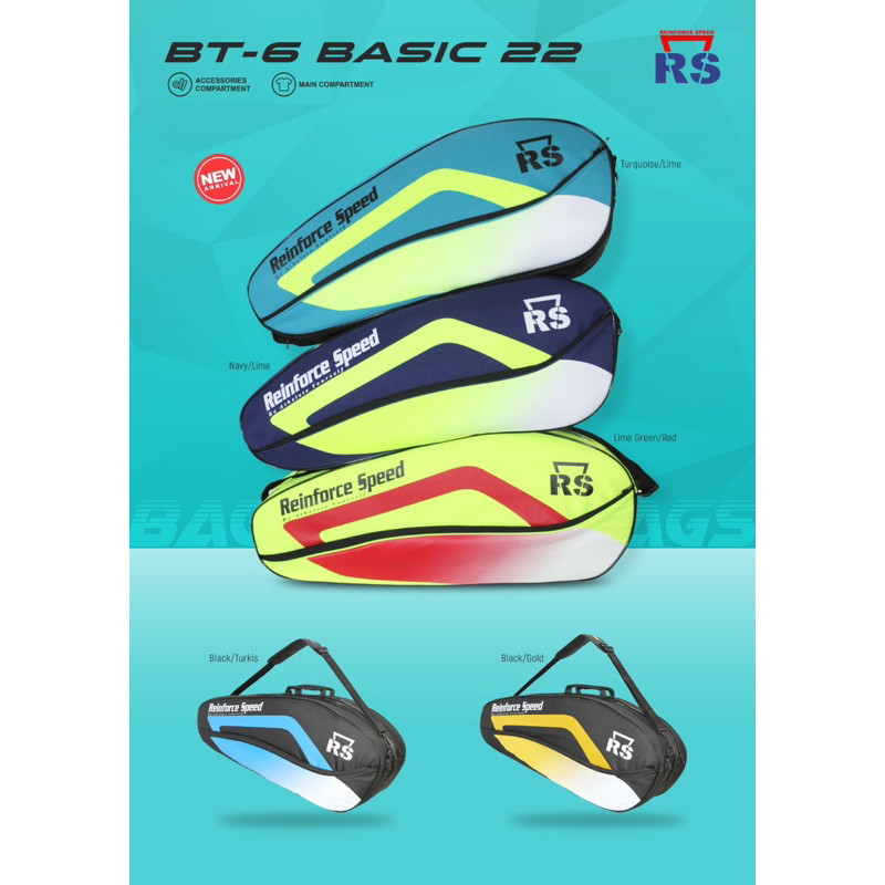 Tas Badminton RS BT6 Basic 22 ORIGINAL 100% RS