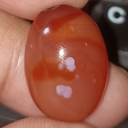 Natural Batu Akik Motif Gambar Sulaiman Yaman Noda Putih Unik Antik