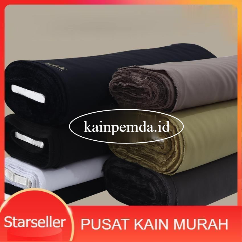 Bahan Kain pemda khaki/Celana kain pramuka Meteran Semi Wool High twist Cocok Untuk Kain Seragam PNS