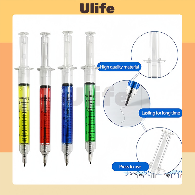 

Pulpen Tulis Bentuk / Jarum Suntik Lucu Korean Syringe Ballpoint / Pen Souvenir Aesthetic Fancy Pena Alat Tulis Anak Sekolah