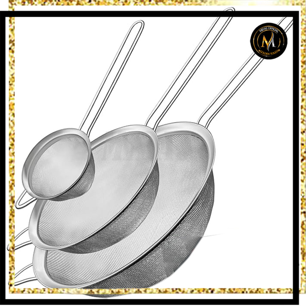 ID SARINGAN SERBAGUNA SARINGAN STAINLESS TEH TEPUNG SARINGAN TEPUNG KAWAT AYAK JARING HALUS MINYAK