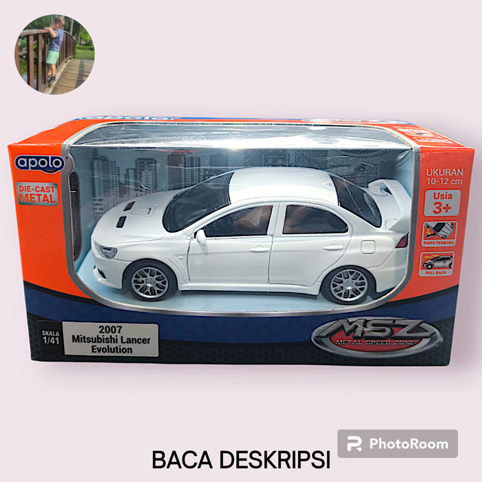 Diecast Apolo 2007 Mitsubishi Lancer Evolution Putih