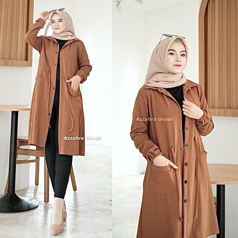 AM - Celsia Cardigan Wanita Serut Pinggang Outer Wanita Kasual /Terbaru