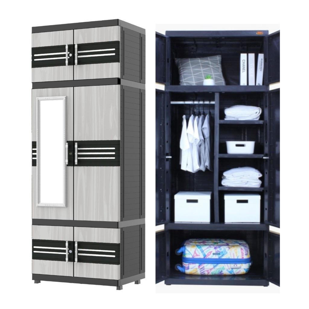 Naiba 1524 / 1504 - Lemari Gantung Naiba Kaca / Lemari Hanger / Lemari Pakaian Gantung Batik Minimal