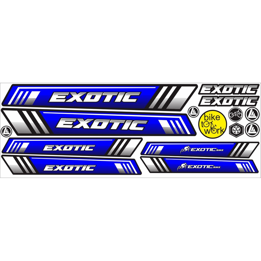 STIKER VARIASI STICKER EXOTIK VARIASI BUAT SEPEDA UNIVERSAL POLET MOTIF STIKER BIKE LIS SEPEDA STRIP