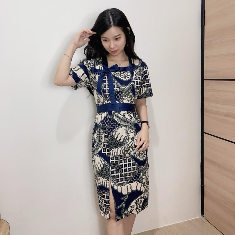 DYA369 [LOVIND] Dress Gaun Batik Elegan Simple Candy