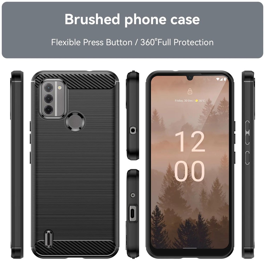 New Phone case Nokia C31 5G nokia c31 Back cover Soft Carbon Fiber Texture TPU Case HardPhone casing