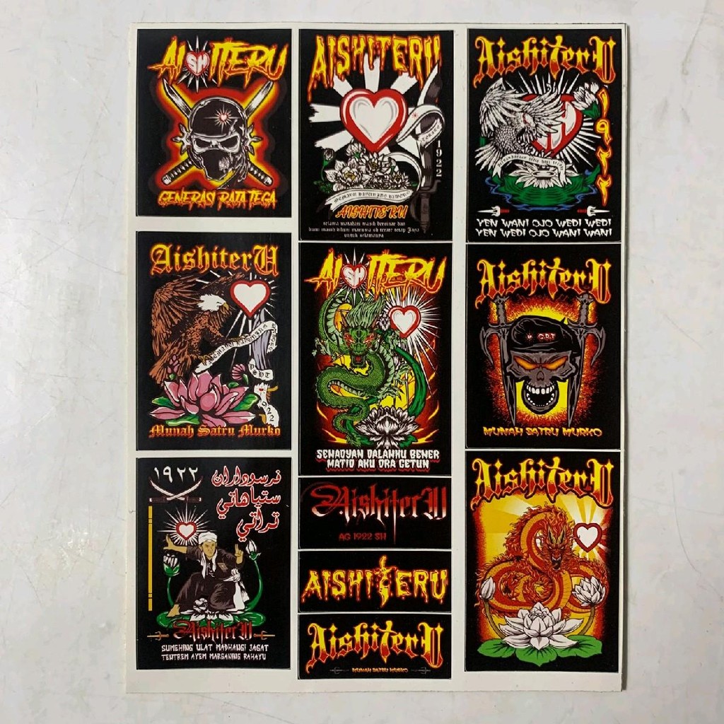 

Stiker PSHT Aishiteru - Isi 14 Pcs - Stiker Anti Air Cocok Digunakan Untuk Hiasan