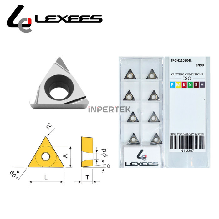 Insert TPGH 110304L LEXEES Pahat Bubut TPGH 11 03 04 Mata TPGH110304-L